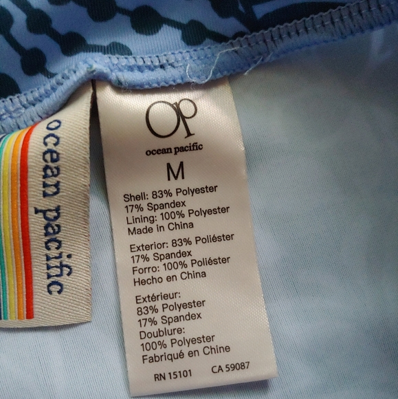 Ocean Pacific NEW Long Sleeve Rashguard Swimsuit - Picture 8 of 11